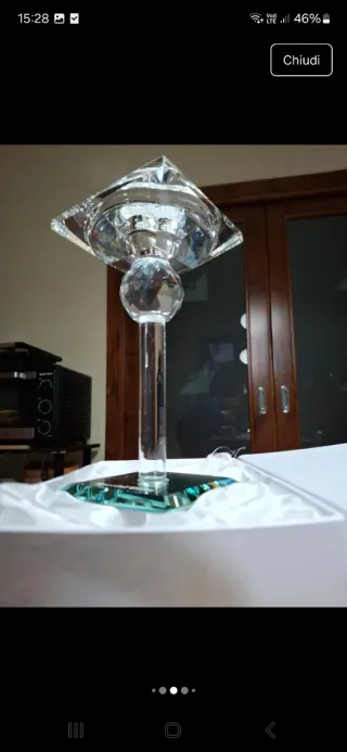 Candelabro cristallo Special Gifts 17cm