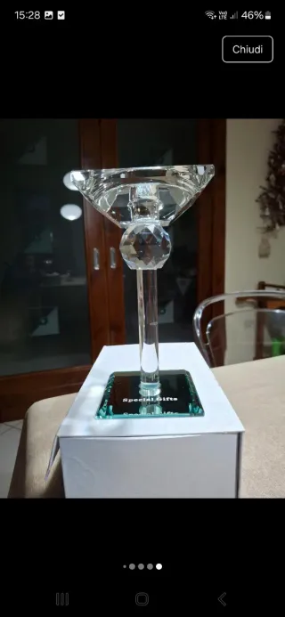 Candelabro cristallo Special Gifts 17cm