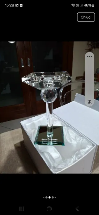 Candelabro cristallo Special Gifts 17cm