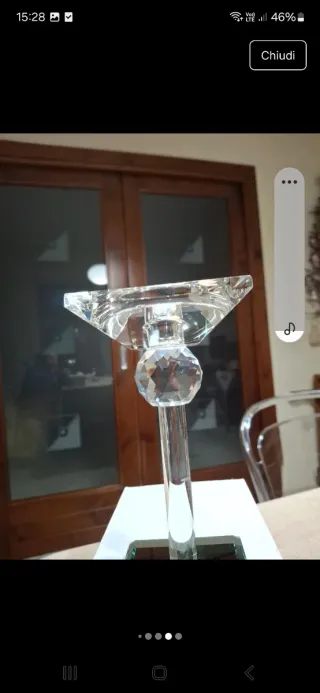 Candelabro cristallo Special Gifts 17cm