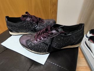 Zapatillas Munich Morado y Negro Glitter