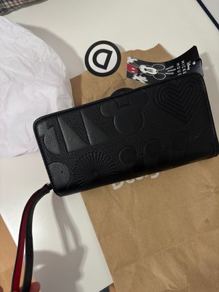 Monedero Desigual Negro Mickey Mouse Nuevo