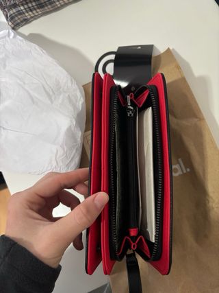 Monedero Desigual Negro Mickey Mouse Nuevo