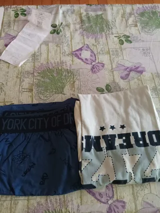 Pijama corto niño York City talla 12/14 años