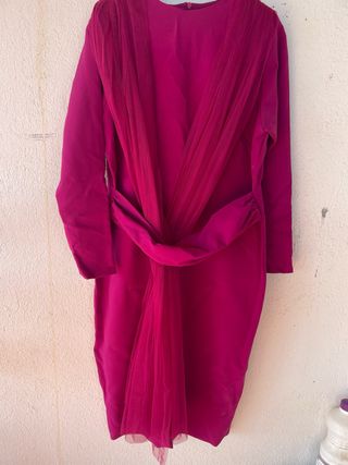 Vestido rosa/morado con tul