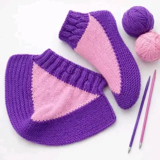 Conjunto crochet bebé (gorro y patucos)