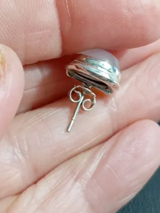 Pendientes Plata Ley cuarzo rosa