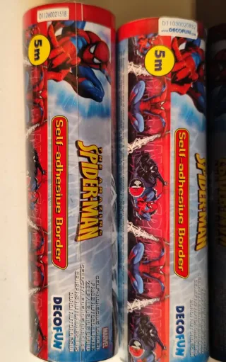 Cenefa adesiva Spiderman infantil 10 metros