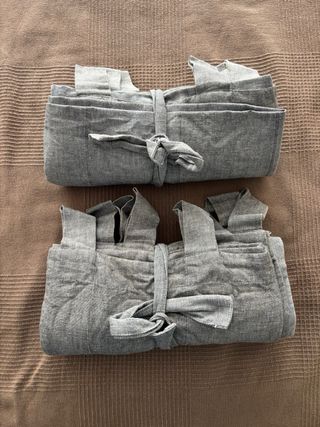 Juego 2 Cortinas Grises Opacas