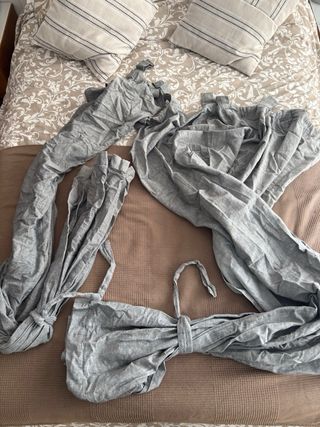 Juego 2 Cortinas Grises Opacas