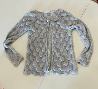 Cárdigan lana y cashmere Mai-Mai gris vintage