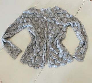 Cárdigan lana y cashmere Mai-Mai gris vintage