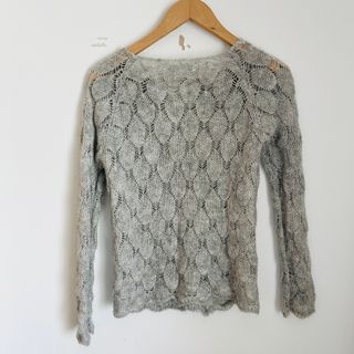 Cárdigan lana y cashmere Mai-Mai gris vintage