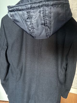 Abrigo Nuñez de Arenas gris con chaleco y capucha