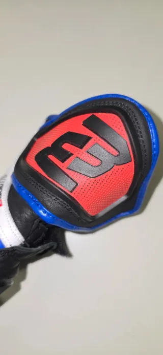 Guantes de Moto Azules y Blancos