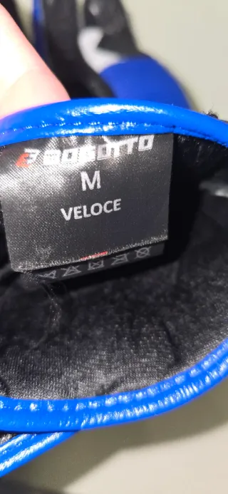 Guantes de Moto Azules y Blancos