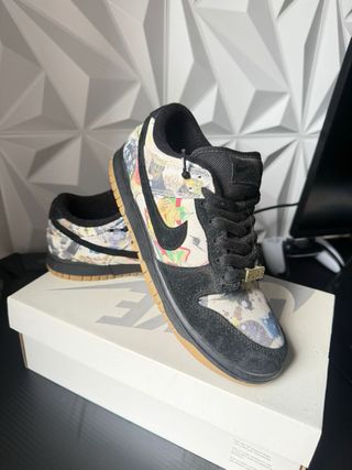 Nike Dunk Low originales negro con estampado