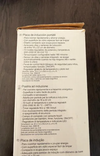 Placa Inducción Portátil Silvercrest