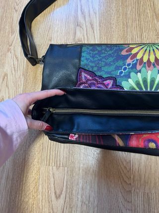 Bolso Desigual Negro Multicolor Nuevo