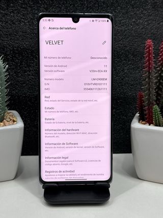 LG Velvet 5G 128GB Gris