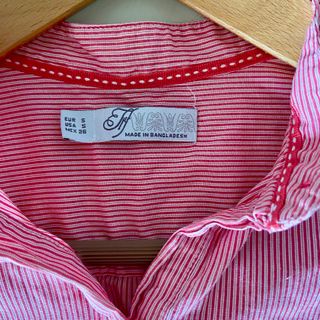 Camisa rayas manga corta Y2K