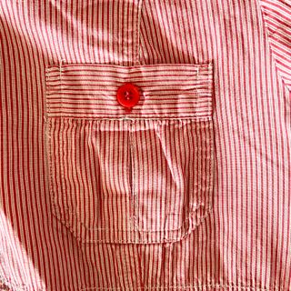 Camisa rayas manga corta Y2K