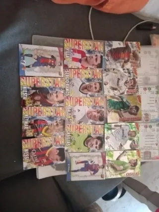 Lote 14 cartas fútbol Superstar