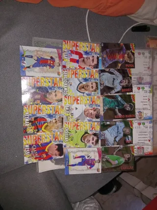 Lote 14 cartas fútbol Superstar