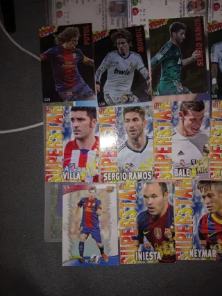 Lote 14 cartas fútbol Superstar