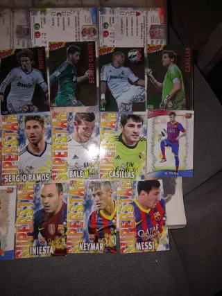 Lote 14 cartas fútbol Superstar