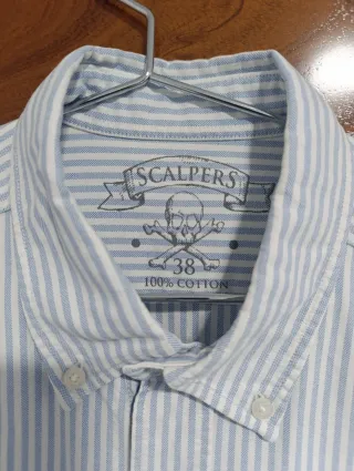 Camisa Scalpers Rayas Azul Talla S/36