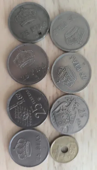 Lote monedas antiguas españolas y extranjeras