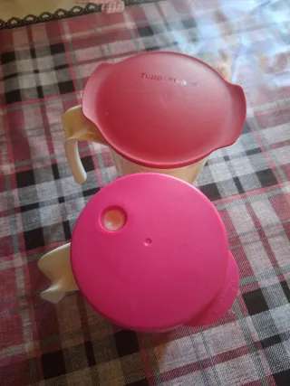 Set 2 tazze Tupperware microonde con coperchio