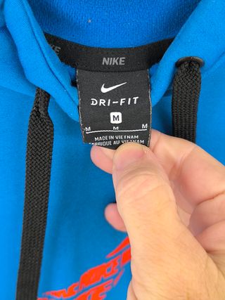Sudadera Nike con capucha azul y logo