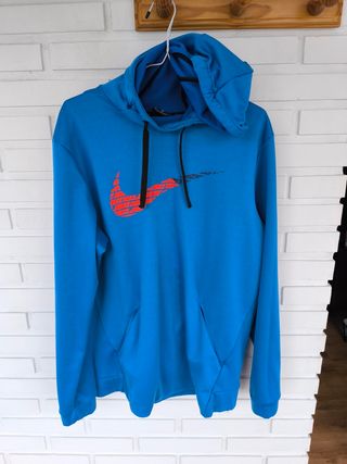Sudadera Nike con capucha azul y logo