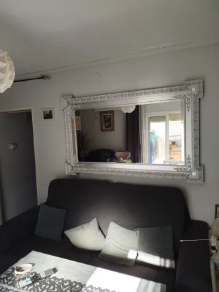 Espejo decorativo plata , grande , bonito