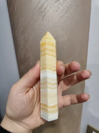 Puntale in Calcite Gialla Torre cristallo