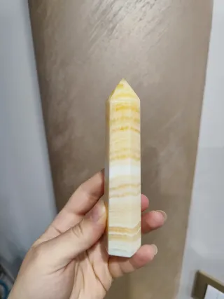 Puntale in Calcite Gialla Torre cristallo