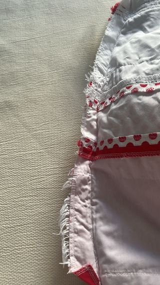 Traje Flamenca Manuela Macias Blanco/Rojo