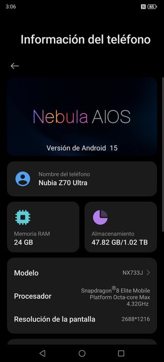 Nubia Z70 Ultra MAX 24GB RAM 1TB