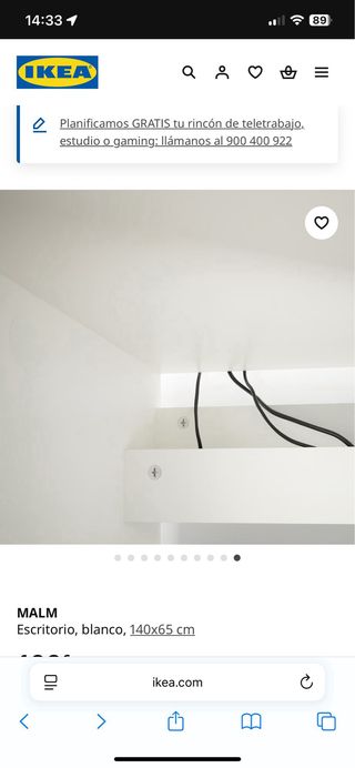 ESCRITORIO MALM BLANCO IKEA