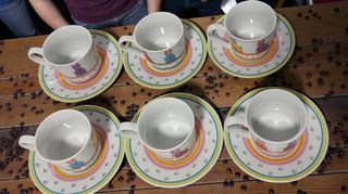 Set 6 Tazzine Fine Master Porcellana Gatti