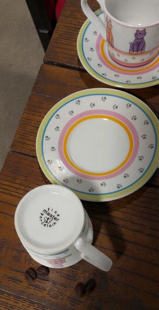 Set 6 Tazzine Fine Master Porcellana Gatti