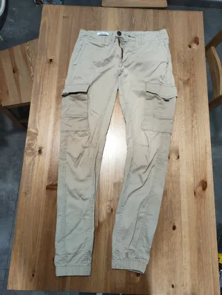Pantalones cargo Jack&Jones beige talla 29-34