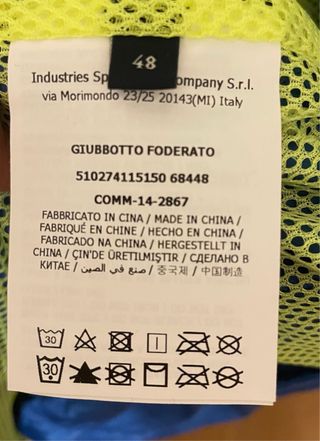 Giubbotto Marina Yachting blu e verde