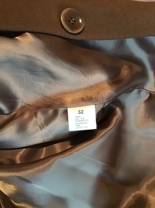 Abrigo de paño señora marrón