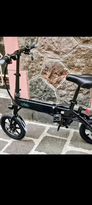 Bici pieghevole nera