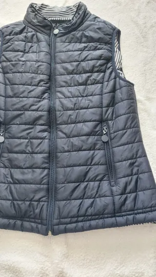 Chaleco acolchado azul chica