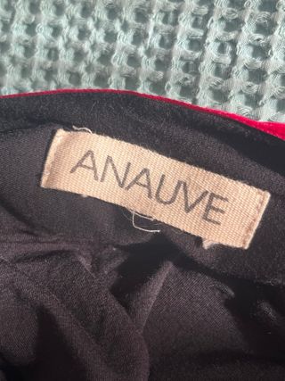 Vestido corto Anauve negro y rojo