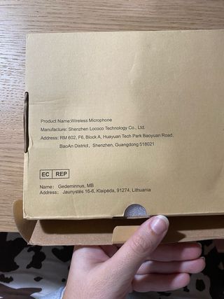 Micrófono Pinza Inalámbrico Negro/Dorado